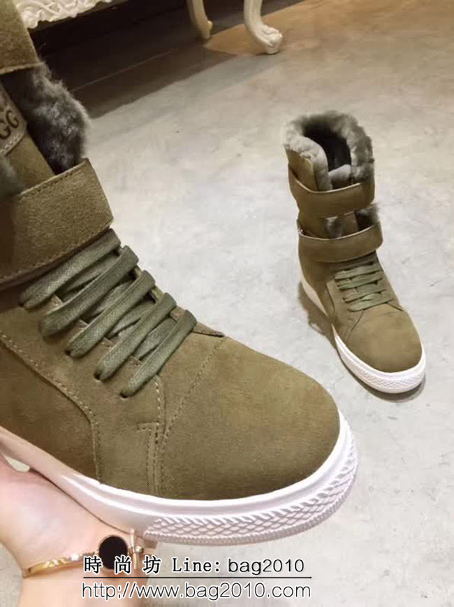 UGG 爆款 18官網發售 高絲光軍綠 雪地靴 QZS2224